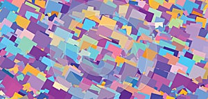 Unusual tessellated background. Abstract multicolor artistic pattern with shapes of random colors photo