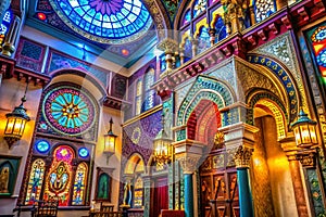 Unveiling the Architectural Majesty A Macro Exploration of Intricate Details Within a Bnei Brak Synagogue photo