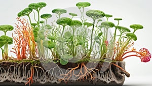 Unveiling the Complex Web of Microbial Interactions Within Plant Roots A Scientific Illustration of RootMicrobe