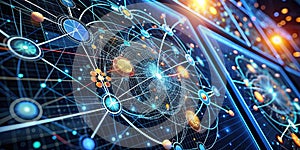 Unveiling the Essence of Big Data How Futuristic Dashboards Simplify Complex Interconnected Networks through Advanced photo