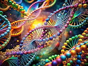 Unveiling Geographic Genetic Diversity Through Aerial DNA Imaging A Colorful Exploration of Intricate Molecular photo