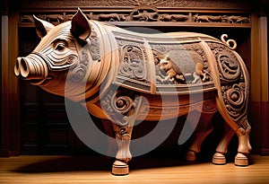 Unveiling the Intriguing Tale of the Mammoth Wooden Pig Monument