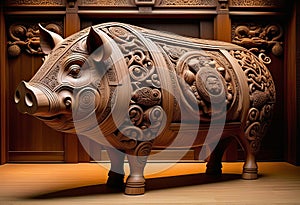Unveiling the Intriguing Tale of the Mammoth Wooden Pig Monument