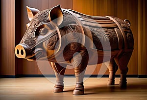 Unveiling the Intriguing Tale of the Mammoth Wooden Pig Monument