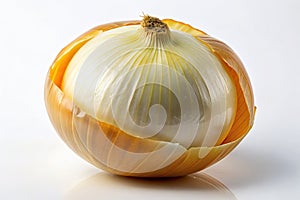 Unveiling the Layers of a Raw Onion A Stunning Display of Concentric Strata photo