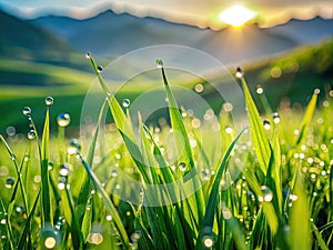 Unveiling the Tranquil Beauty of a Green Park Hill A Macro Photography Exploration of Natures Detail photo