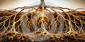 Unveiling the Underground Architecture A Stunning Exploration of Seedling Root Systems Exposing Natures Ingenious photo