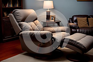 Unwind in Style A Captivating Realistic Photo of a Recliner Chair.AI Generated