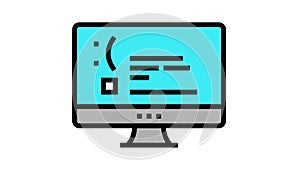 unworked internet web page color icon animation