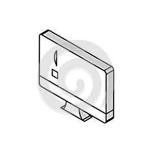 unworked internet web page isometric icon vector illustration