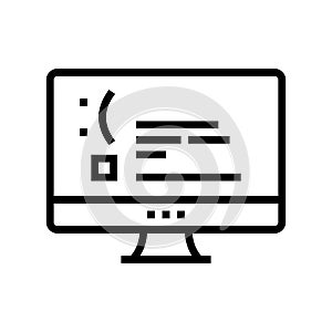 unworked internet web page line icon vector illustration photo