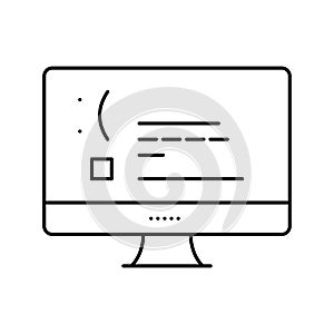 unworked internet web page line icon vector illustration photo