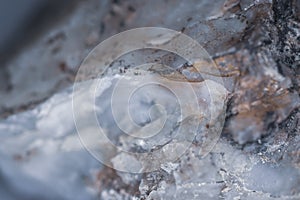 Unworked, natural quartz stone. close up. background. Wall paper. photo