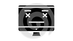 unworked web site glyph icon animation