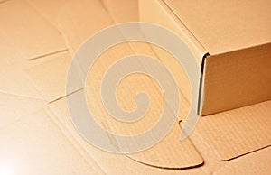 Unwrapping cardboard package and box