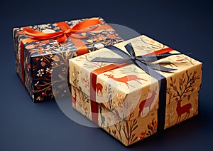 Unwrapping Joy: A Festive Seamless Pattern of Gifts, Bows, and C
