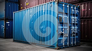 Unyielding Protection, Embracing the Security and Versatility of the Blue Metal Shipping Container for Storage and Transport Needs