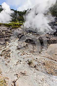 Unzen Hot Spring & Unzen Hell landscape in Nagasaki, Kyushu.