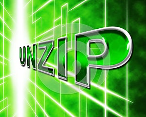 Unzip File Means Files Zipper And Folders