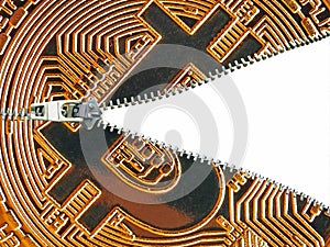 Unzipping a bitcoin