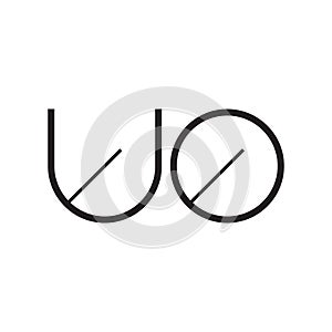 uo initial letter vector logo icon