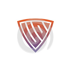 UO Logo Shield Monogram Gradient Style Design