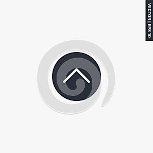 Up arrow in circle, premium quality flat icon