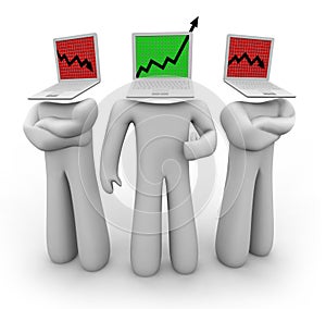 Up Arrow Among Down Arrows