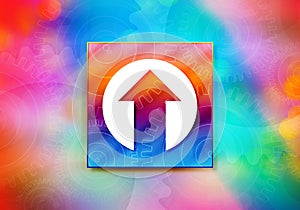 Up arrow icon abstract colorful background bokeh design illustration