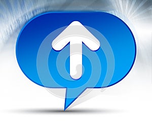 Up arrow icon blue bubble background
