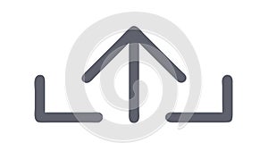 Up Arrow Icon for Upload and Progression, vector design Generative AI