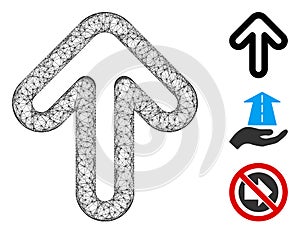 Up Arrow Polygonal Web Vector Mesh Illustration