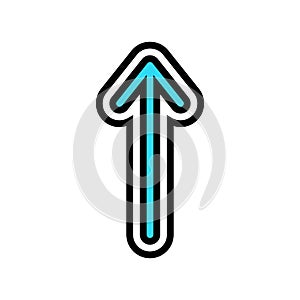 up arrow sending data color icon vector illustration