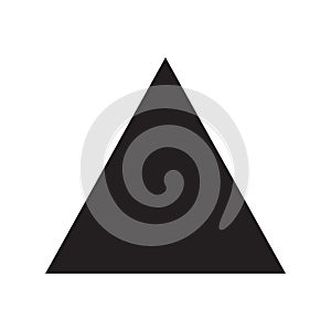 Up arrow triangle or pyramid line art vector icon for apps and websites