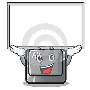 Up board alt button in the cartoon shape