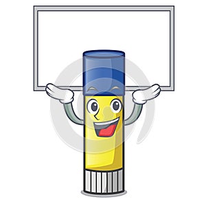 Up board glue stick in the cartoon shape