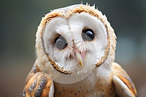 Up close, witness the enchanting transformation of a common barn owl