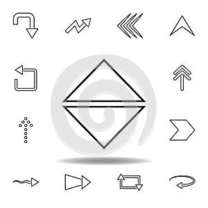 up and down arrow direction icon. Thin line icons set for website design and development, app development. Premium icon