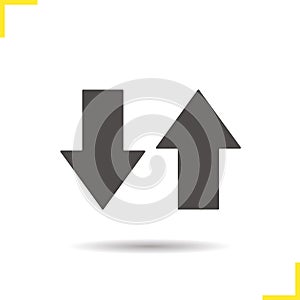 Up and down arrows icon