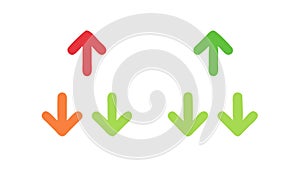 Up and Down Arrows, Navigation and Directional Flow, vector design Generative AI