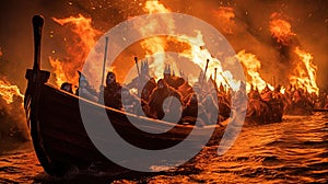 Up Helly Aa (Shetland, Scotland) - A fire festival featuring torchlight processions and burning a Viking longship