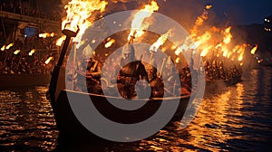 Up Helly Aa (Shetland, Scotland) - A fire festival featuring torchlight processions and burning a Viking longship