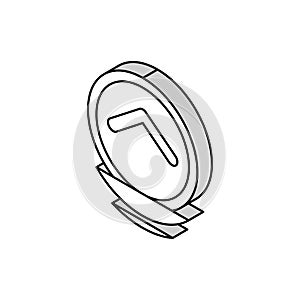 up scroll isometric icon vector illustration