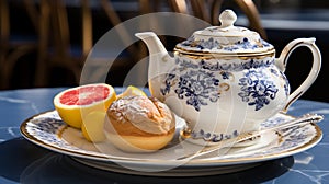 up of tea and teapot HD 8K wallpaper stock photographic image