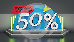 Up to 50 percent sale