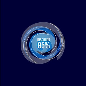 Up To 85% Wave Discount Sale Vector Design
