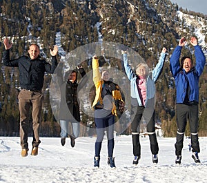 Up in the winter air