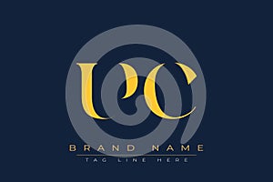 UPC abstract letter logo design