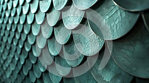 An upclose look at a wall made from bioinspired materials reveals a mesmerizing pattern of interlocking scales similar