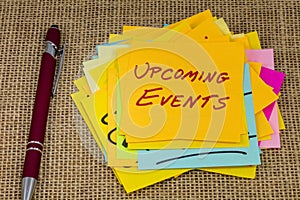 Upcoming events future schedule information calendar new event planning